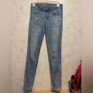 American Eagle Outfitters Blue Jeggings Stretchy Denim